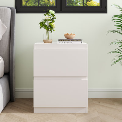 Solid + Manufactured Wood Bedside Table