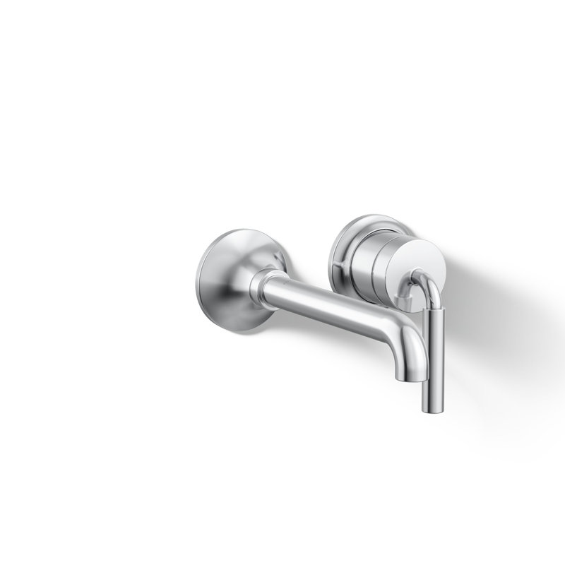 Tone Wall-Mount Single-Handle Bathroom Sink Faucet, Polished Chrome