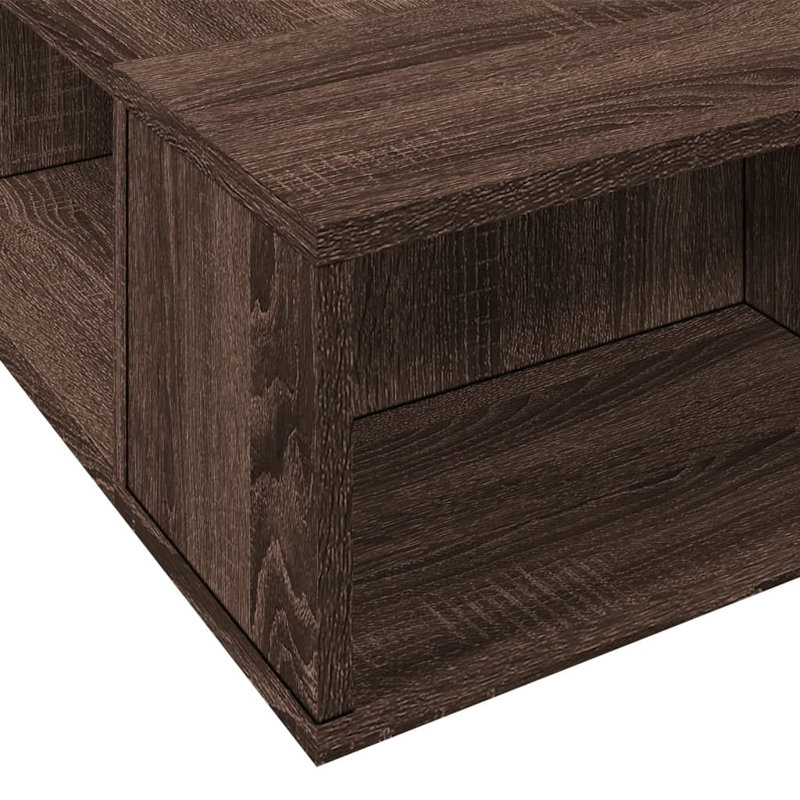 Vidaxl Bed Frame Engineered Wood, 100 x 200cm, Brown Oak