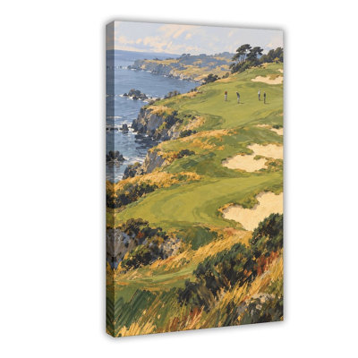 Canvas Wall Art Coastal Golf Course Ocean View Art Print Vintage Poster Print Home Decor
