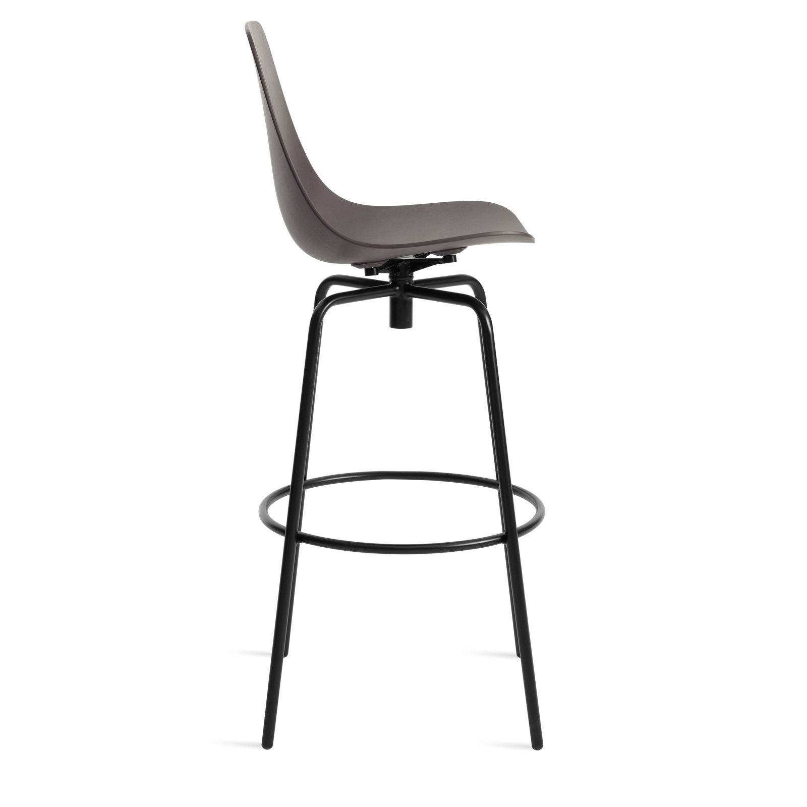 Clean Cut Swivel Bar and Counter Stool, Bar Stool (31" Seat Height), Oblivion
