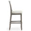 Tabouret de bar Charleston avec siège rembourré et pieds tournés