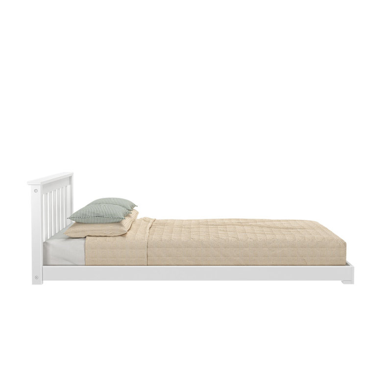 Classic Twin Floor Bed, White