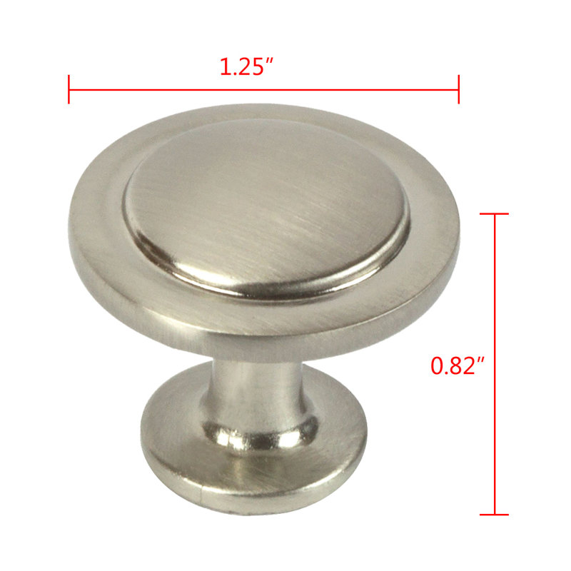 1 1/4 Diameter Round Knob Multipack, Silver