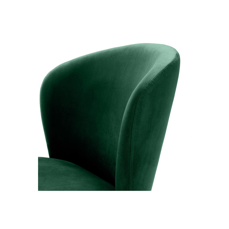 Volante Upholstered Dining Chair, Roche Dark Green