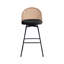 Swivel Upholstered Chenille Bar Stool-1268891585