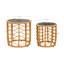 Table d'appoint ronde en osier Kacyn