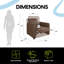 Fauteuil inclinable électrique Jaxon, similicuir cacao-221856283