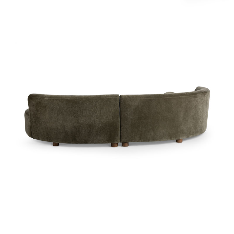 Octavia 2 - Piece Upholstered Corner Sectional, Olive Moss