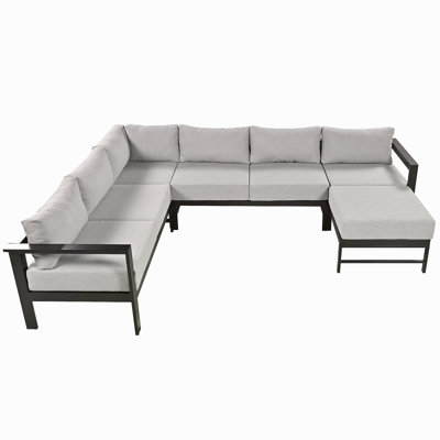 U-Shaped Multi-Person Outdoor Sofa Set, Suitable For Gardens, Backyards, And Balconies.