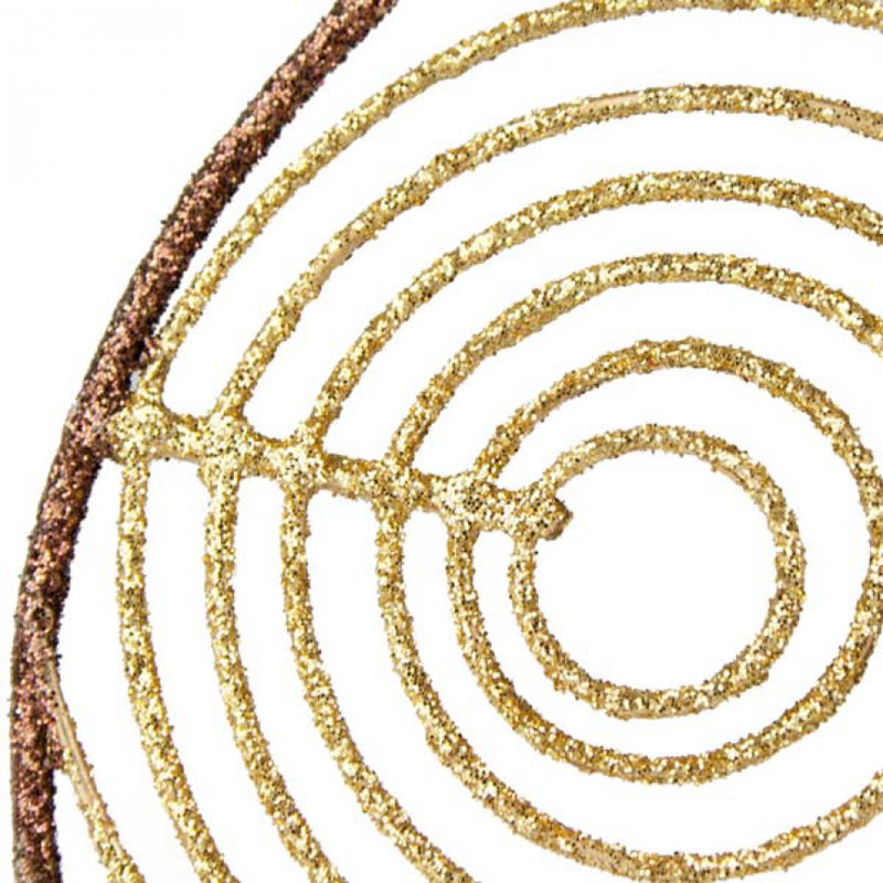 13cm Metal Holiday Shaped Ornament, Gold / Brown