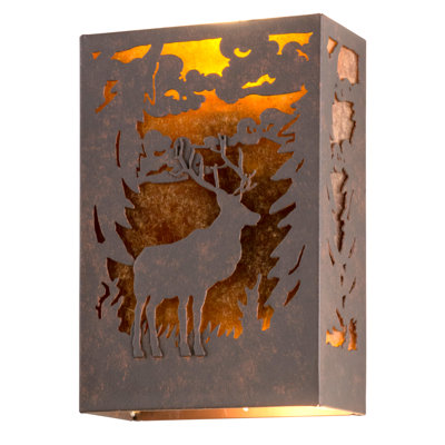 Rustic Lodge Flush Mounted Sconce