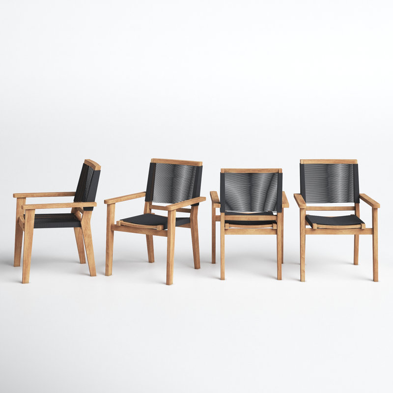 Oslo Stacking Teak Patio Dining Chair