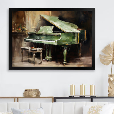 «Green Piano Impressionist», instrument sur toile
