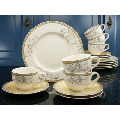 Creatable Villi Medici Porcelain China Dinnerware - Set of 18