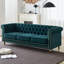 Canapé Chesterfield en velours à accoudoirs roulés Gevon-88998215