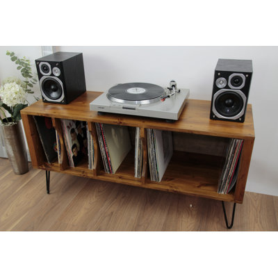 Pine Solid Wood 70 cm H Multimedia Storage