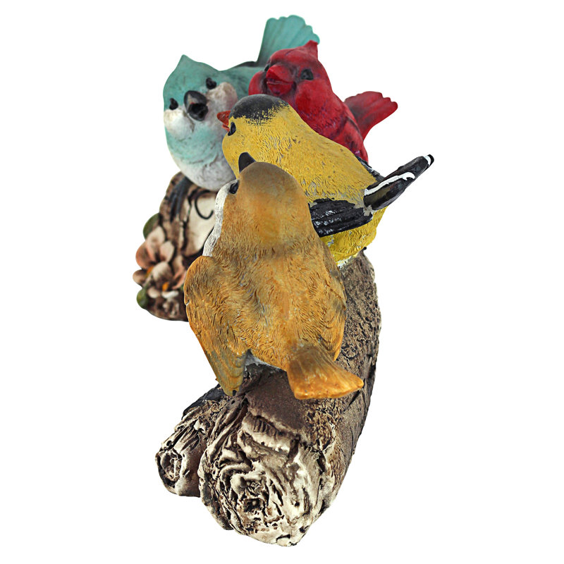Multicolored Resin Bird Welcome Statue for Garden