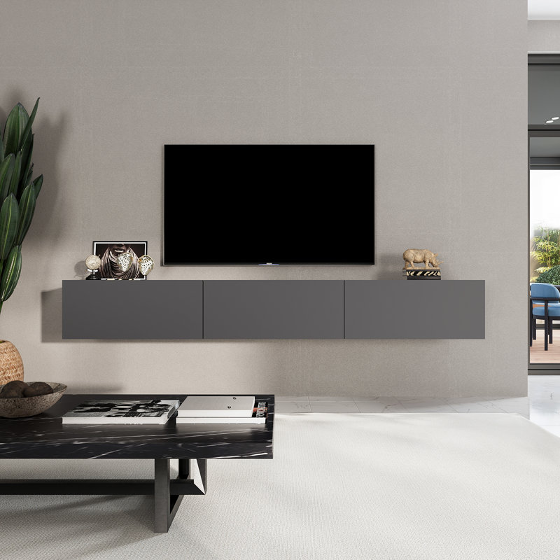 Crédence de rangement l 70,00 po Ragini, Gris