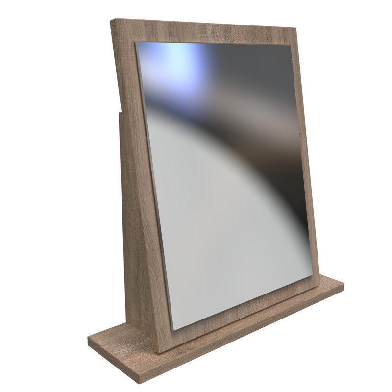 Fully Assembled Ingram Dresser Mirror, Darkolino Oak