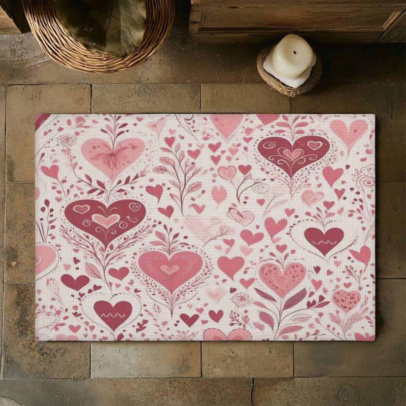 Tapis tressé Rosy Valentine, Rectangulaire 3 pi x 5 pi