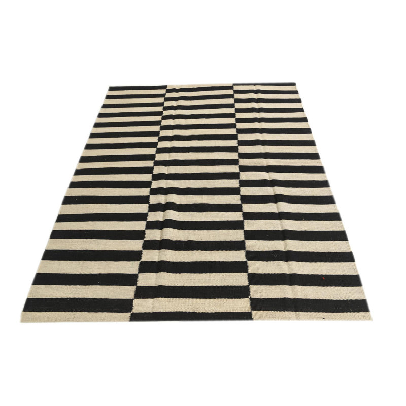 Tapis noir et blanc Ivey