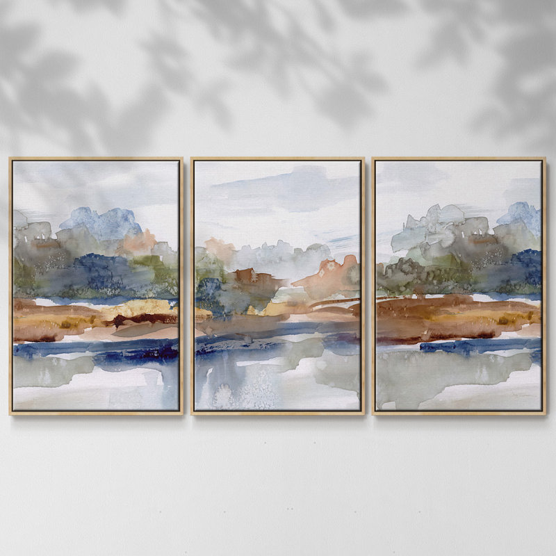 High Sierra - Toile encadrée multi-pièces, H 40 po x l 78 po x P 2 po, Naturel
