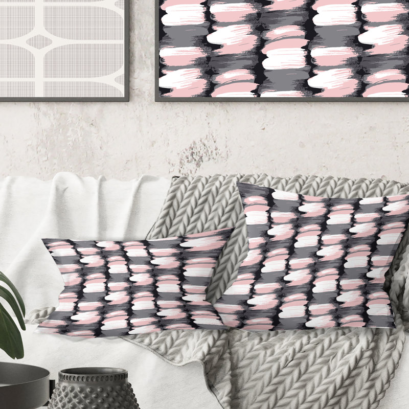 Coussin lombaire à motif paint brush strokes