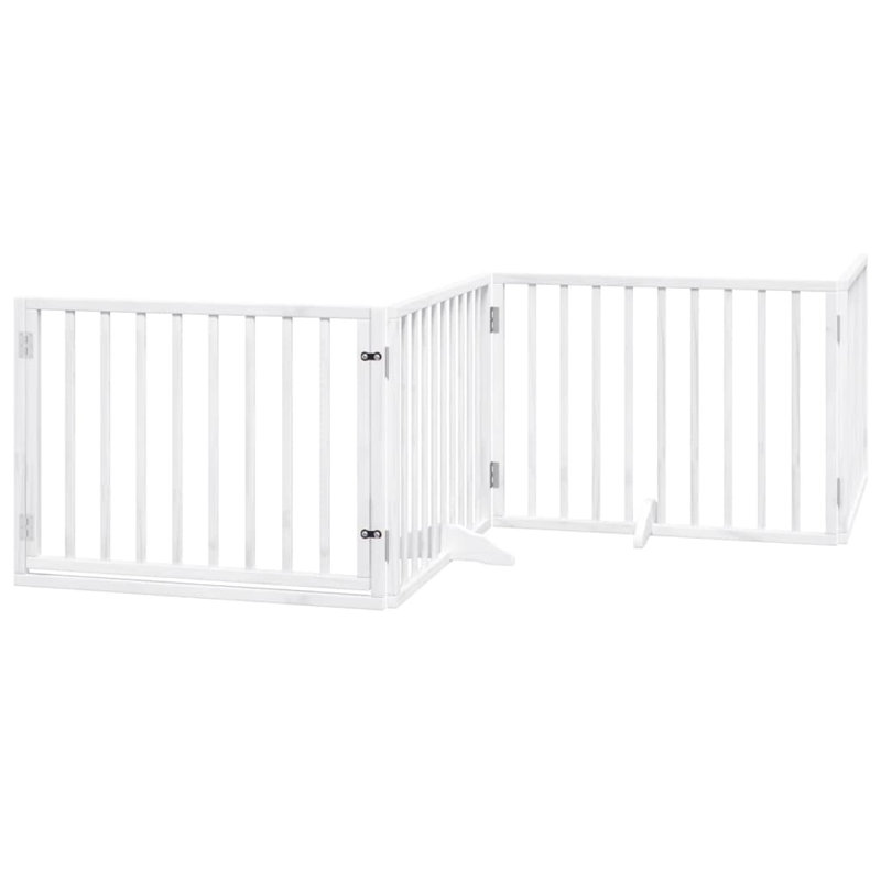 Ziggie Solid Wood Dog House Door, 60cm H x 320cm W x 2cm D, White