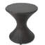 Table d'appoint brune de 16 pouces, fonctionnalité et style extérieurs, structure en fer, aucun assemblage requis