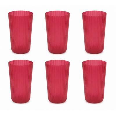 Mesa PP Drinking Glass - Beet - 22 oz - Set of 6