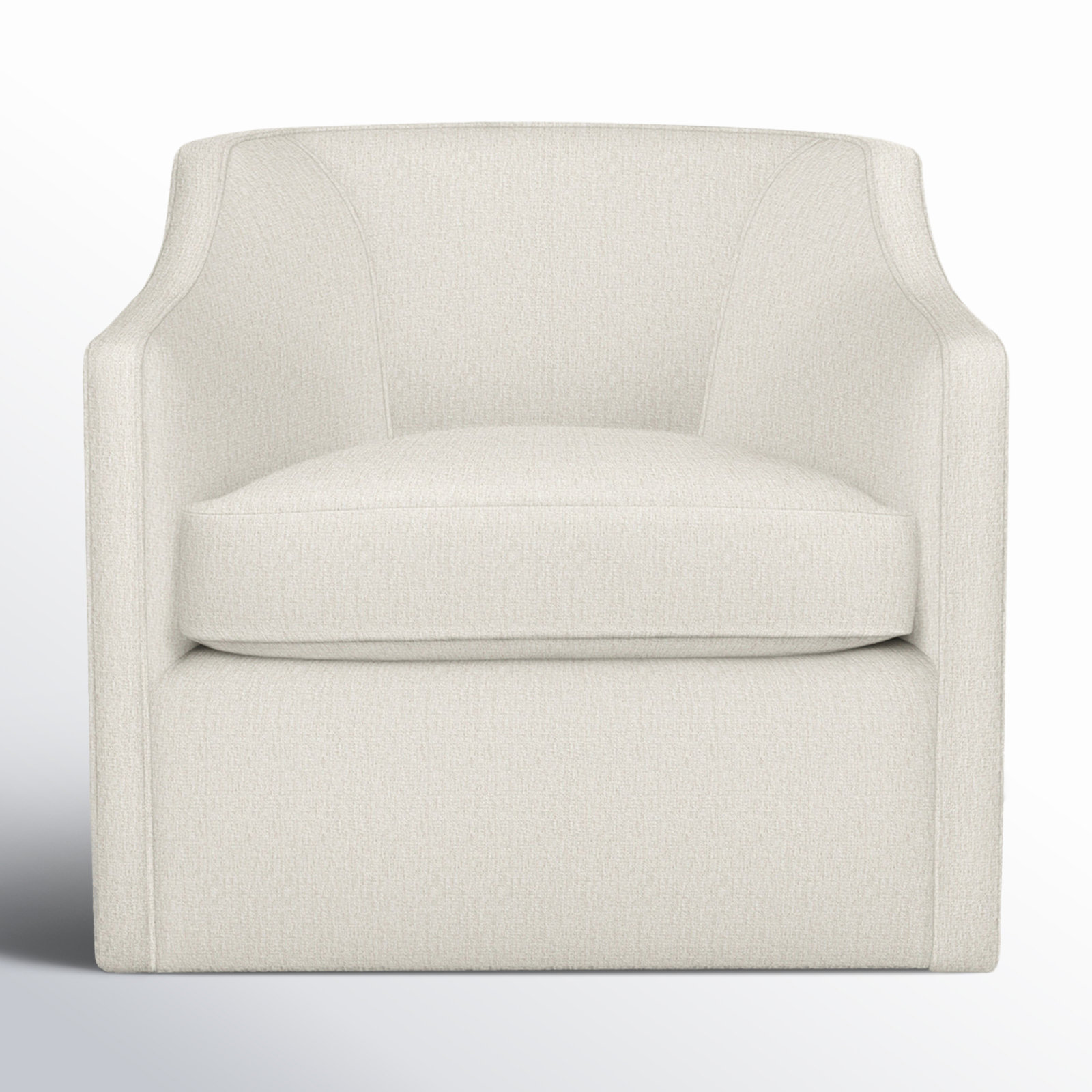 Marietta Linen Swivel Armchair, Nomad Snow Crypton® Chenille