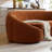 92.1" Curved Upholstered Sofa, Modern Pleated Crafted 3-Seater Living Room Couch-1134165214
