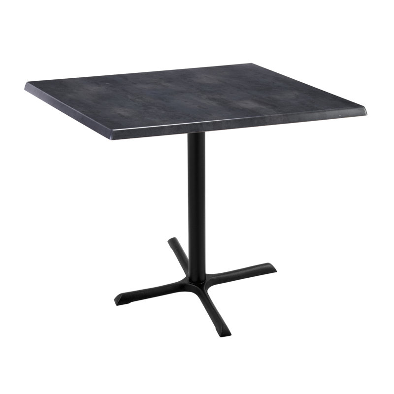 Indoor/Outdoor Table, Black Steel, 36" L x 36" W x 36" H