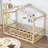 Vonie Wood Daybed with Roof and Slats-656567933-656634594