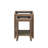 Marielle 3-Piece Living Room Table Set with Casters – Glass Top Cocktail Table, End Table & Nesting Tables in Cocoa | American Red Oak Veneer