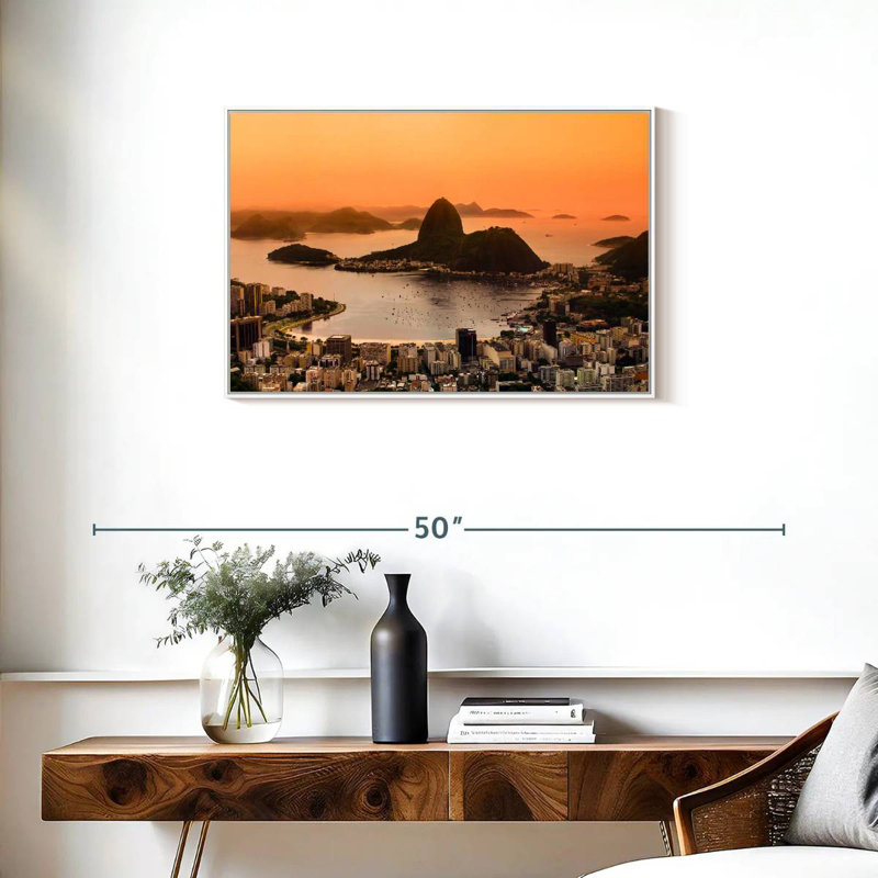 Rio de Janeiro, Cadre flottant blanc, 31 po x 21 po
