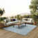 Ridlon Geometric Machine Woven Polyester/Polypropylene Indoor/Outdoor Area Rug in Aqua/Blue