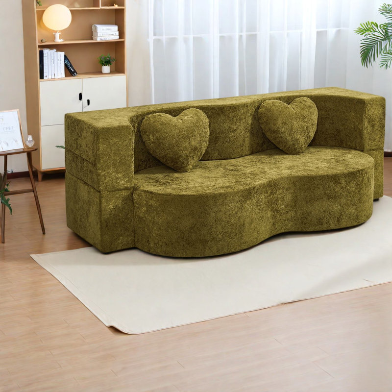 Compression Sofas Bed, 78.7 Inch Sponge Modern Convertible for Small Home