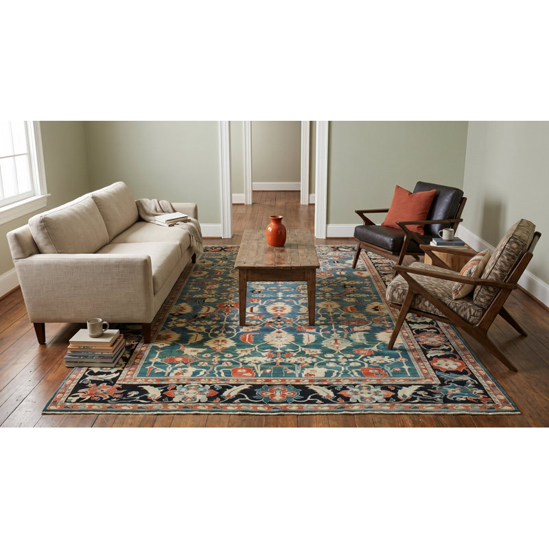 Tapis bleu Bergama