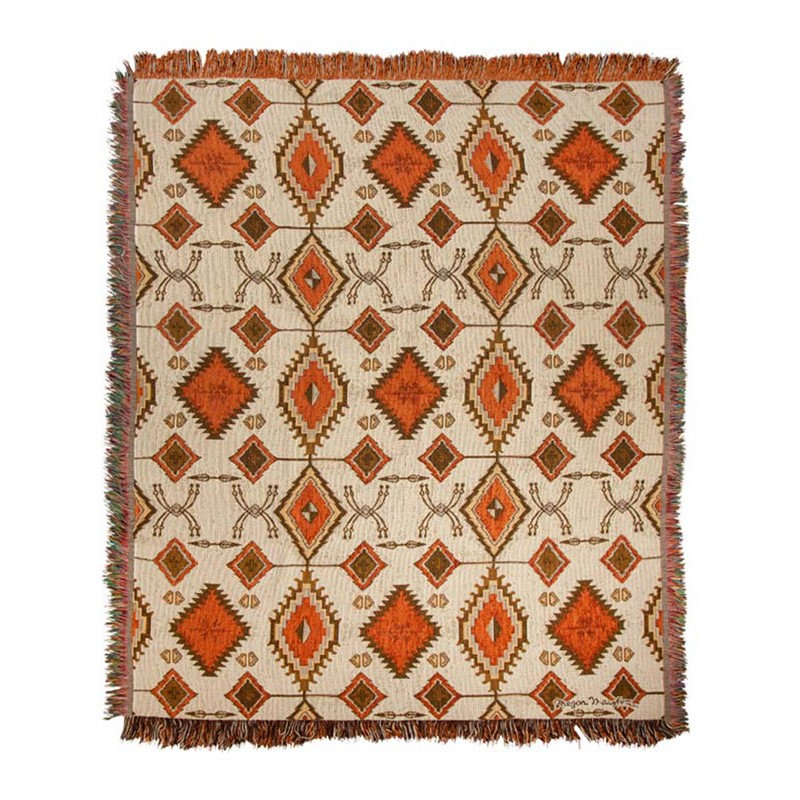 Jeté de tapisserie à tissage manuel 50 po x 60 po