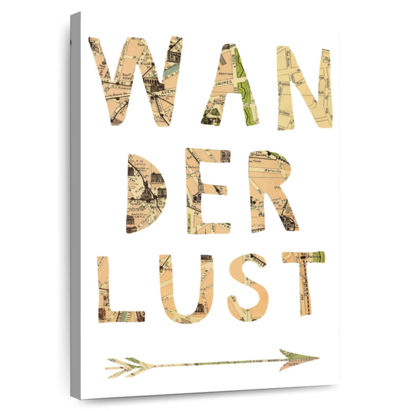 Tergel Maps Wanderlust III, 36" H x 24" W