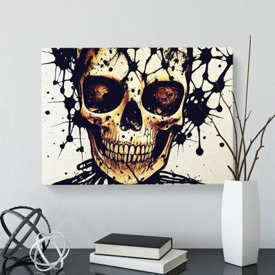 XXX-H1022-WF-854X Artistic Skull Of A Man - Wrapped Canvas Print