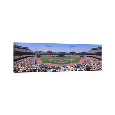 Dodgers Vs. Angels, Dodger Stadium, Los Angeles, California, USA 1 Piece Wrapped Canvas Panoramic Wall Art