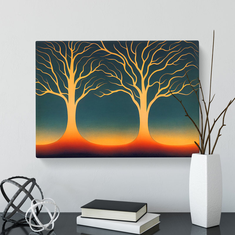 Exhilarating Trees Abstract - Wrapped Canvas, 35cm H x 50cm W x 3cm D
