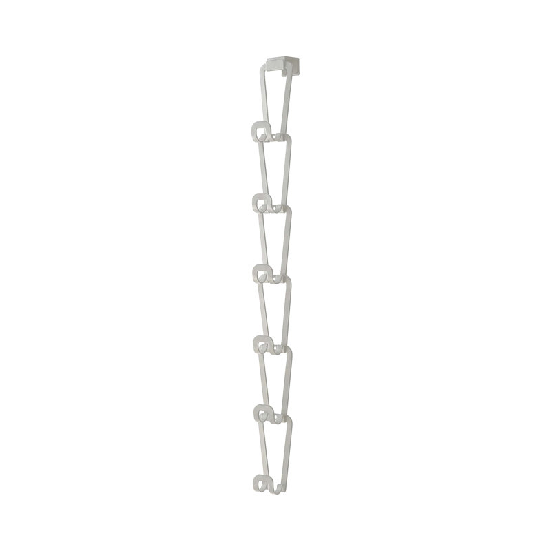 White Steel Chain Link Bag Holder Organizer