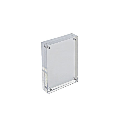 Cadre photo magnétique transparent en acrylique transparent 4 po x 6 po