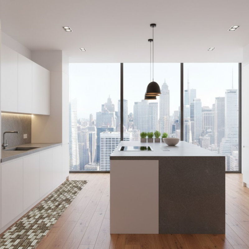 Glass Brick Joint Mosaic Wall Tile