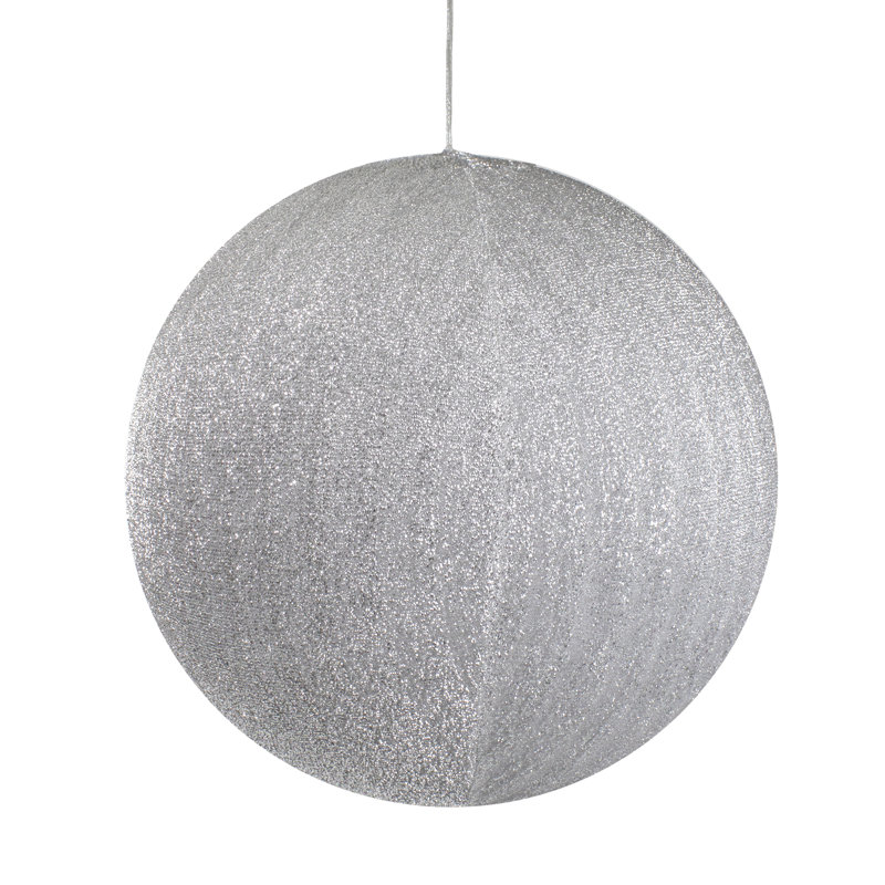 Décoration de Noël extérieure, Argent, H 19,5 po x l 19,5 po x P 19,5 po