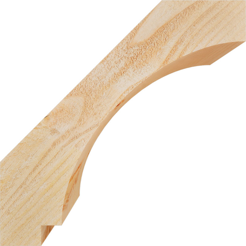 Attelle impériale du genou, Sapin de Douglas, Brute, H 16 po x l 6 po x P 16 po